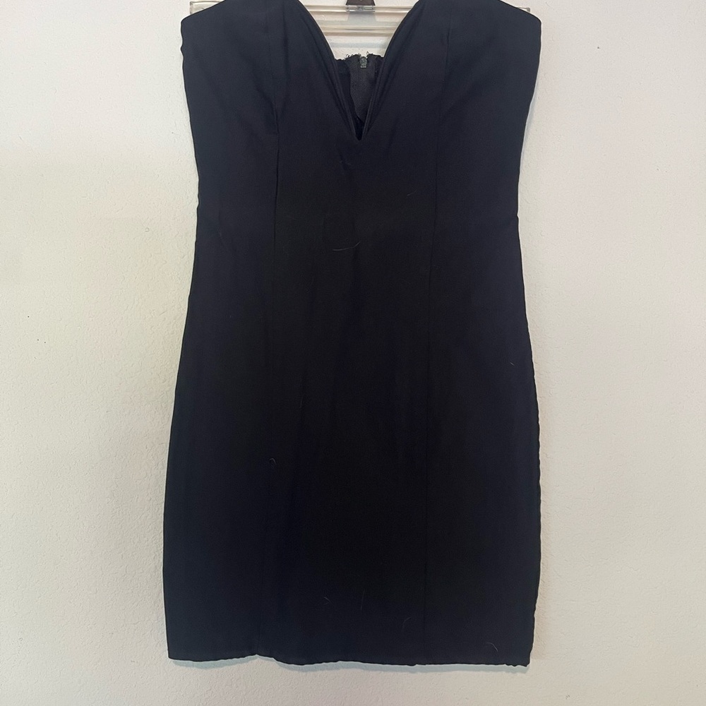 Apana Strapless Black Dress
